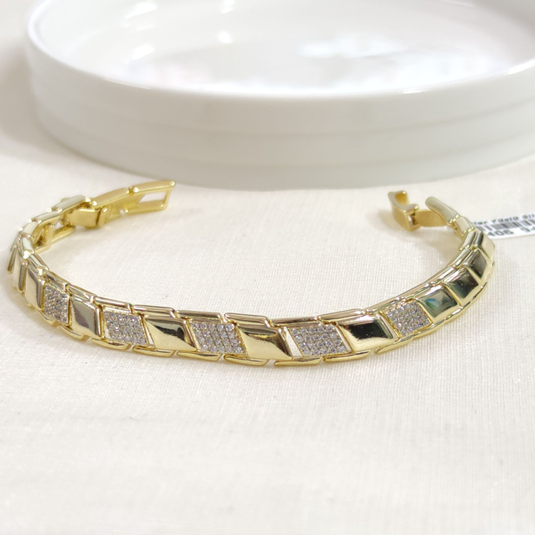 XUPING TAŞ DETAYLI BİLEKLİK GOLD 17+2 CM