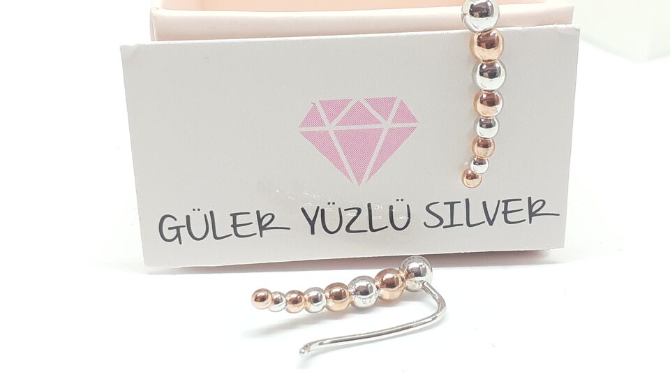 İTHAL TOP TOP EAR CUFF GÜMÜŞ KÜPE
