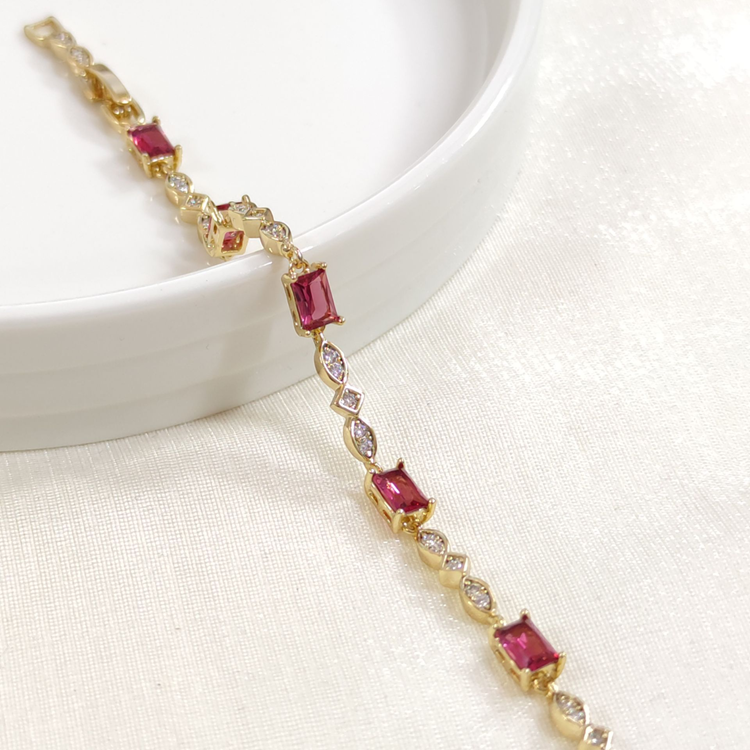 XUPING FUŞYA BAGET TAŞLI BİLEKLİK GOLD 17+2 CM