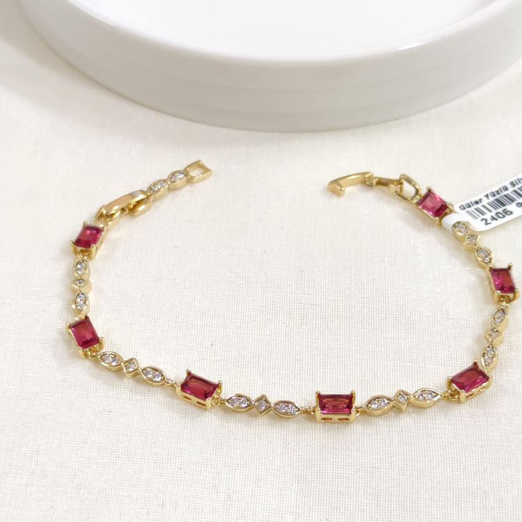 XUPING FUŞYA BAGET TAŞLI BİLEKLİK GOLD 17+2 CM