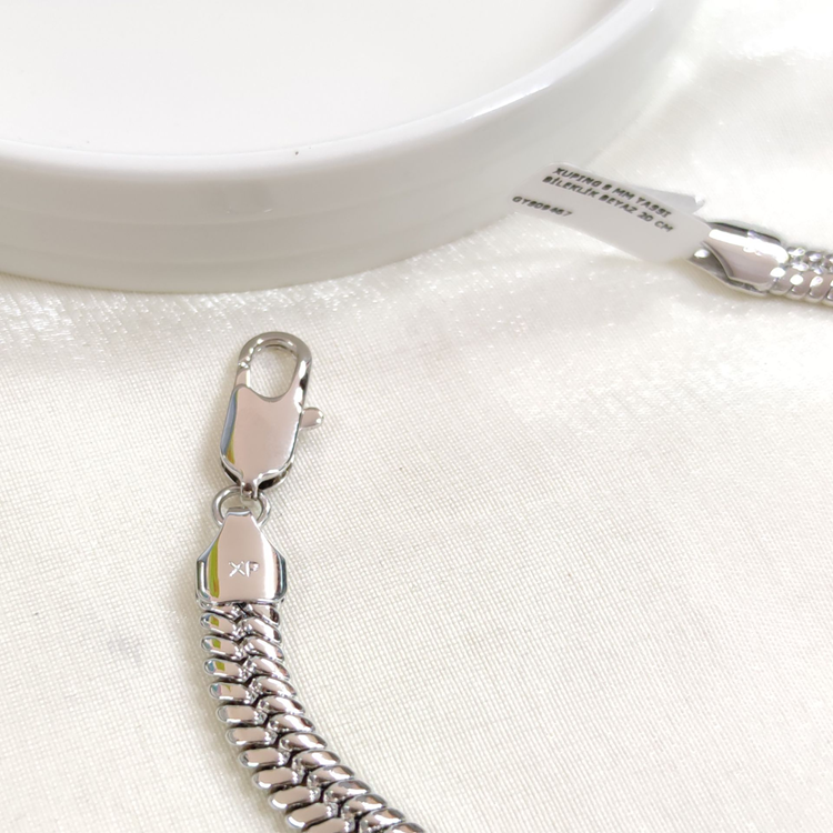 XUPING 8 MM YASSI BİLEKLİK BEYAZ 20 CM