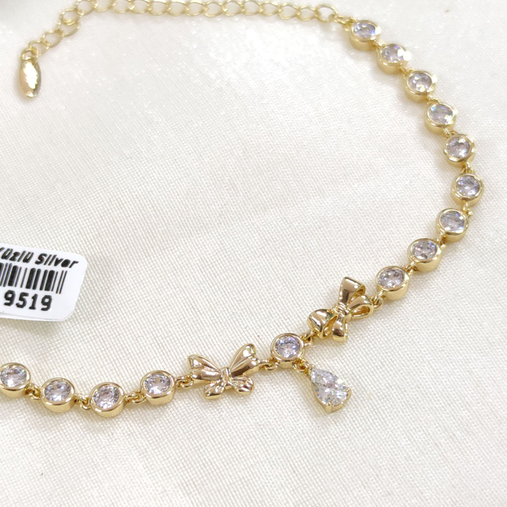 XUPING TAŞLI KELEBEK FİYONK BİLEKLİK GOLD 16+3 CM