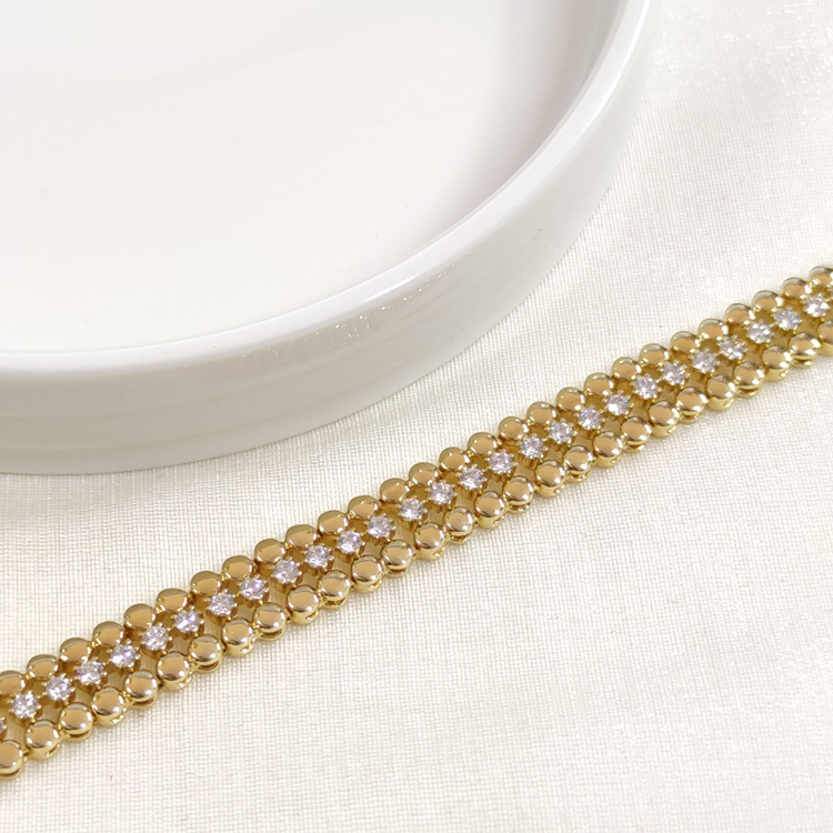 XUPING TAŞLI BİLEKLİK GOLD 17+2 CM