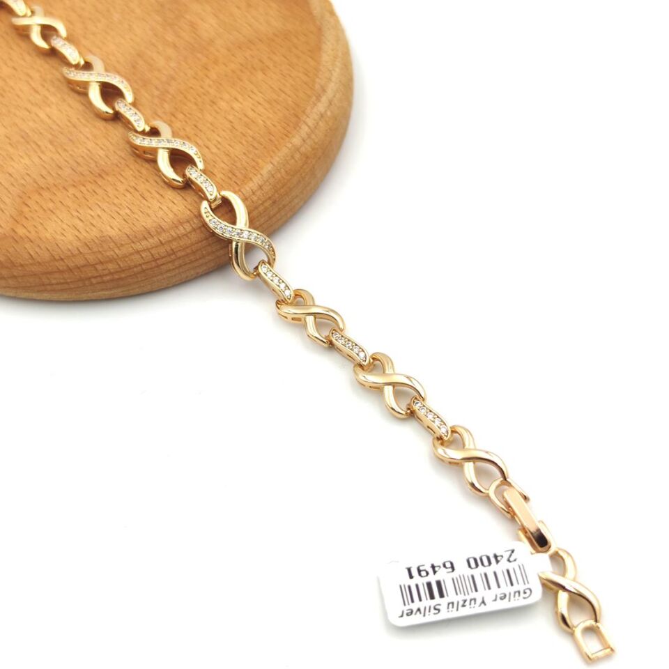 XUPING SONSUZ DETAY TAŞLI BİLEKLİK ROSE BAKIR - STD