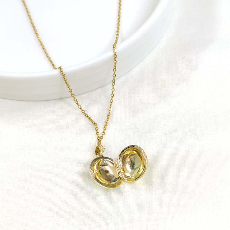 ÇELİK KAPAKLI KOLYE GOLD 40+5 CM