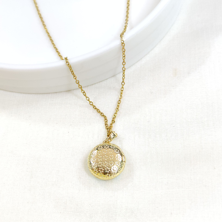 ÇELİK KAPAKLI KOLYE GOLD 40+5 CM