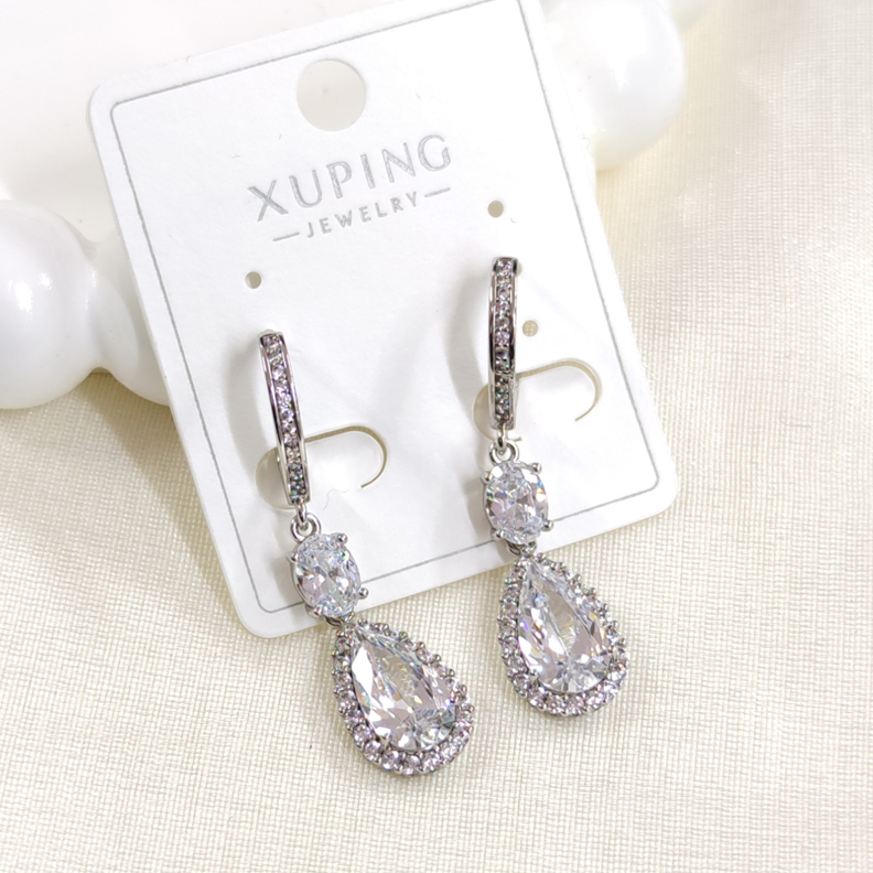 XUPING 11 MM SALLANTILI DAMLA HALKA KÜPE BEYAZ