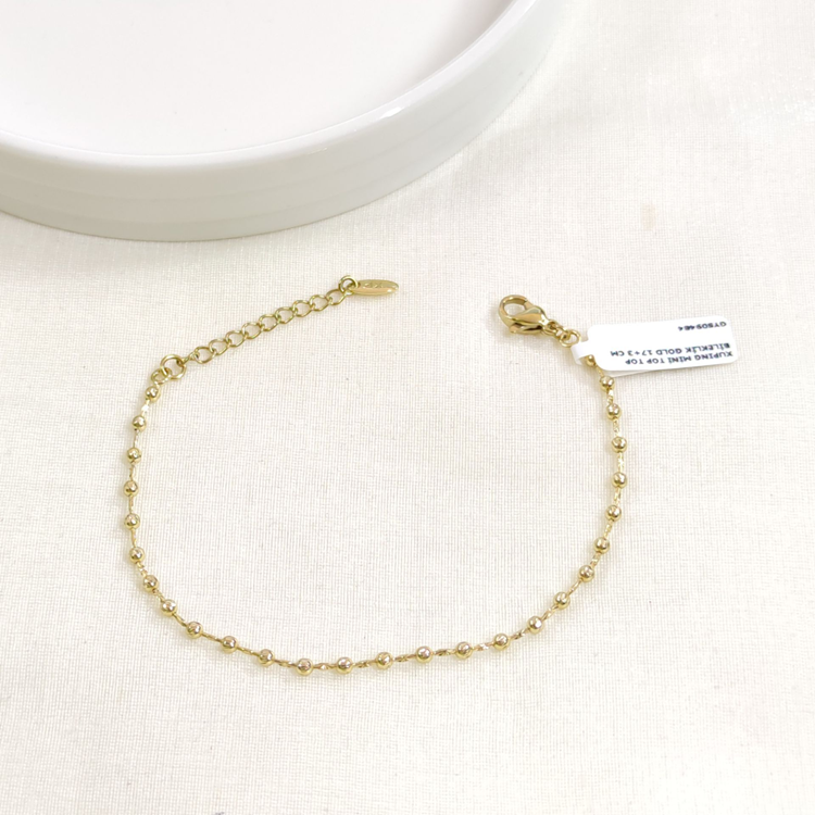 XUPING MİNİ TOP TOP BİLEKLİK GOLD 17+3 CM