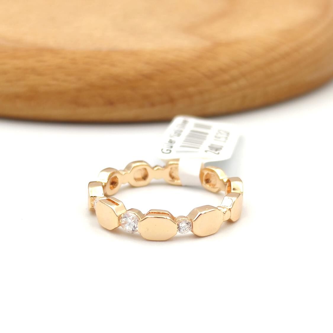 XUPING TAŞ DETAYLI İNCE YÜZÜK ROSE BAKIR - 9