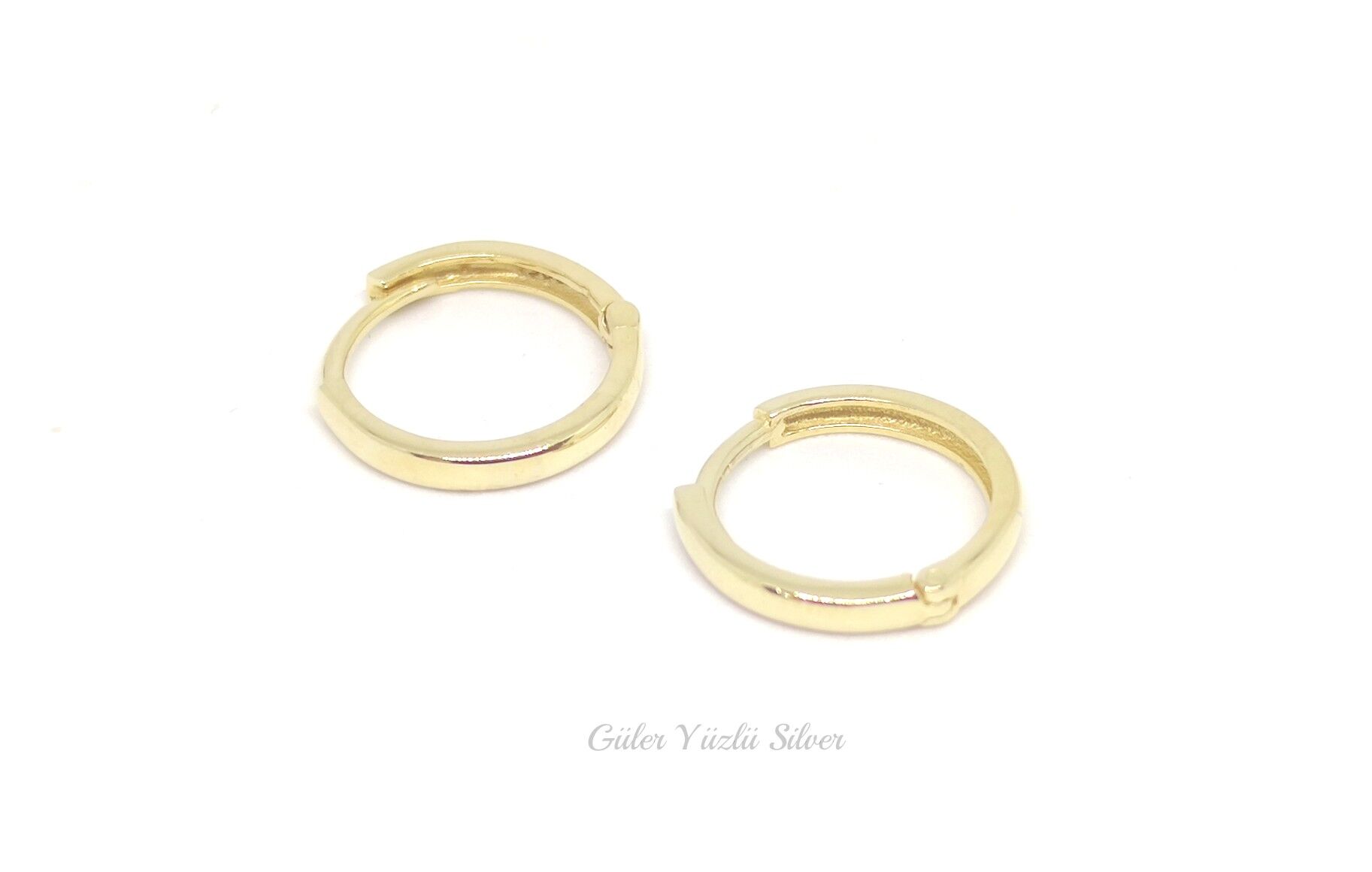 13 MM DÜZ GÜMÜŞ HALKA KÜPE