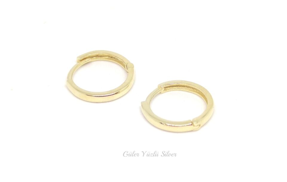 13 MM DÜZ GÜMÜŞ HALKA KÜPE