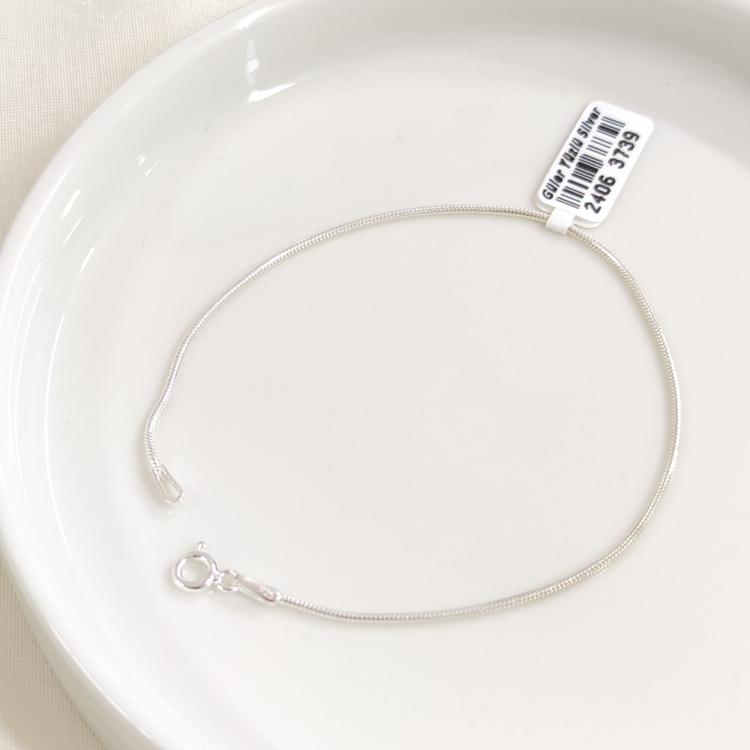 1,20 MM GÜMÜŞ YILAN ZİNCİR BİLEKLİK 19 CM
