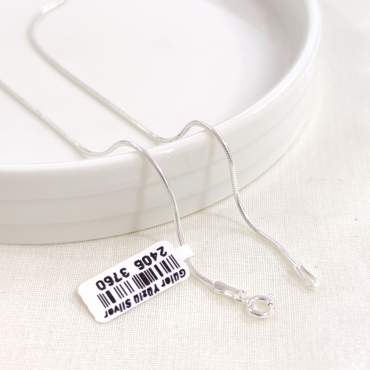 1,25 MM GÜMÜŞ YILAN ZİNCİR KOLYE 55 CM