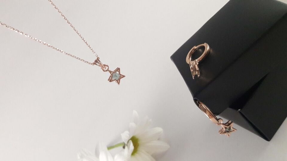 ROSE YILDIZ GÜMÜŞ SET