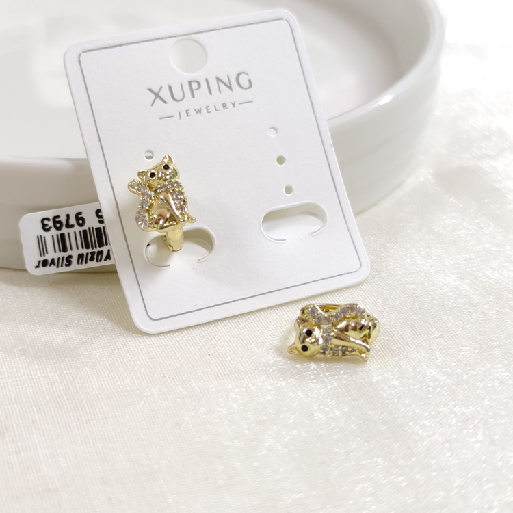 XUPING 10 MM KEDİ HALKA KÜPE GOLD