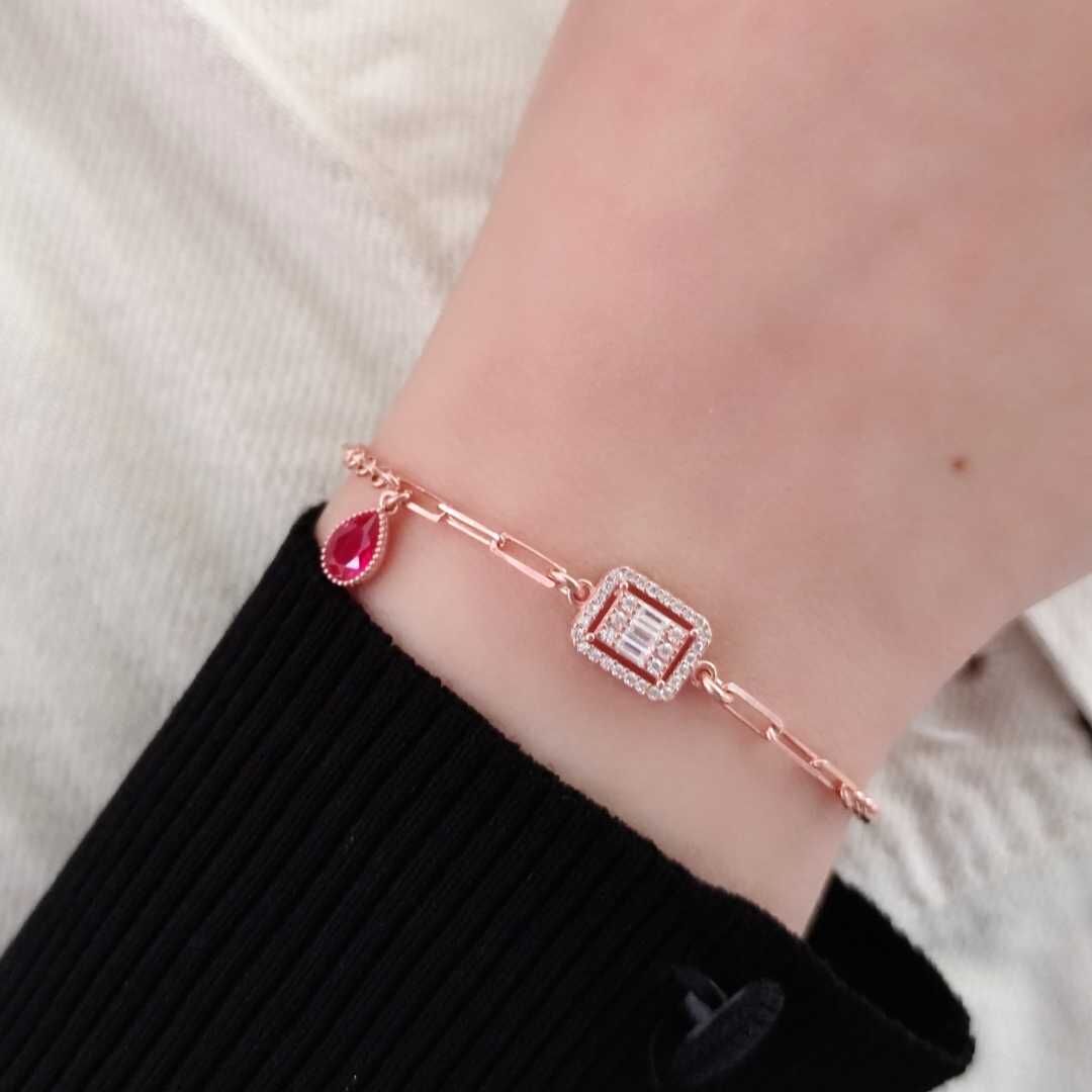 DAMLA DETAY PIRLANTA MONTÜR BAGET GÜMÜŞ BİLEKLİK ROSE BAKIR - STD