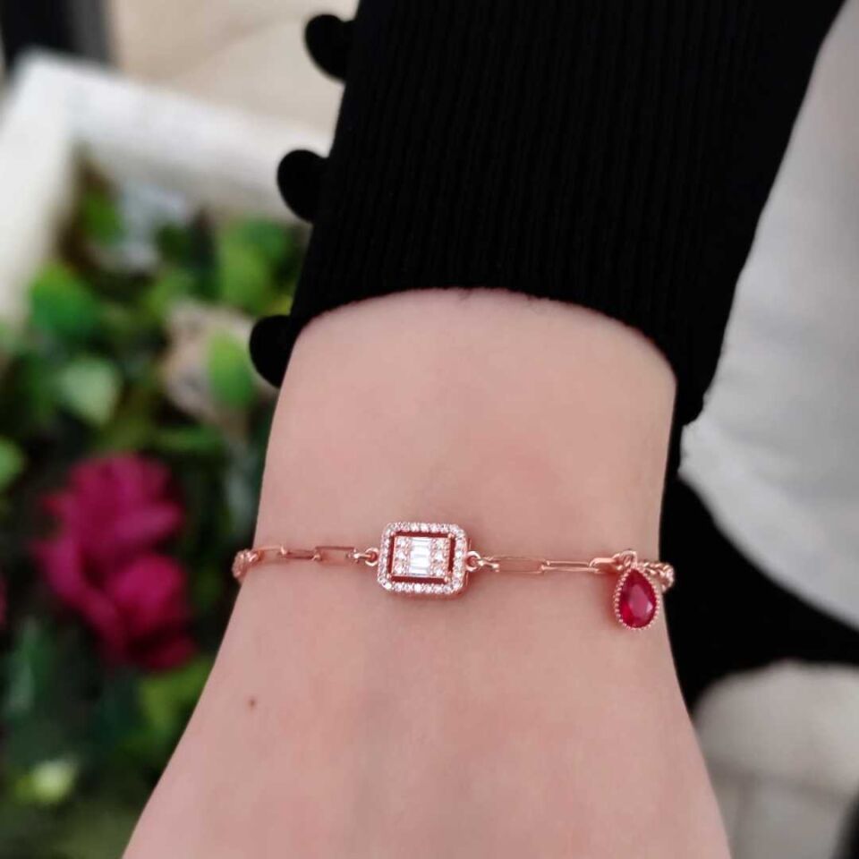 DAMLA DETAY PIRLANTA MONTÜR BAGET GÜMÜŞ BİLEKLİK ROSE BAKIR - STD