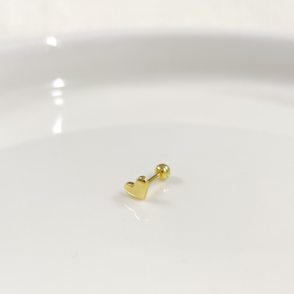 TAŞSIZ KALP GÜMÜŞ TRAGUS PIERCING