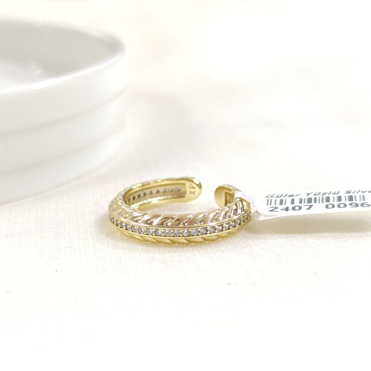 XUPING ALTI AÇIK TAŞLI BAŞAK YÜZÜK GOLD