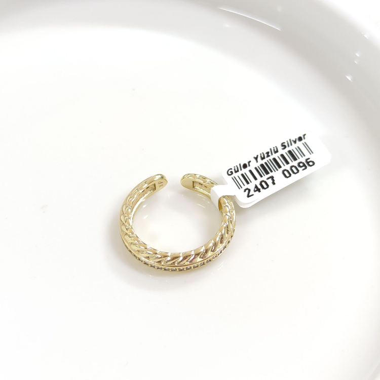 XUPING ALTI AÇIK TAŞLI BAŞAK YÜZÜK GOLD