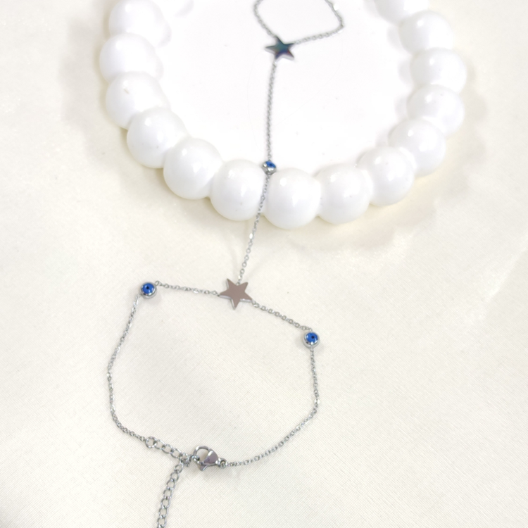 ÇELİK YILDIZ NAZAR BONCUKLU ŞAHMERAN BEYAZ - STD