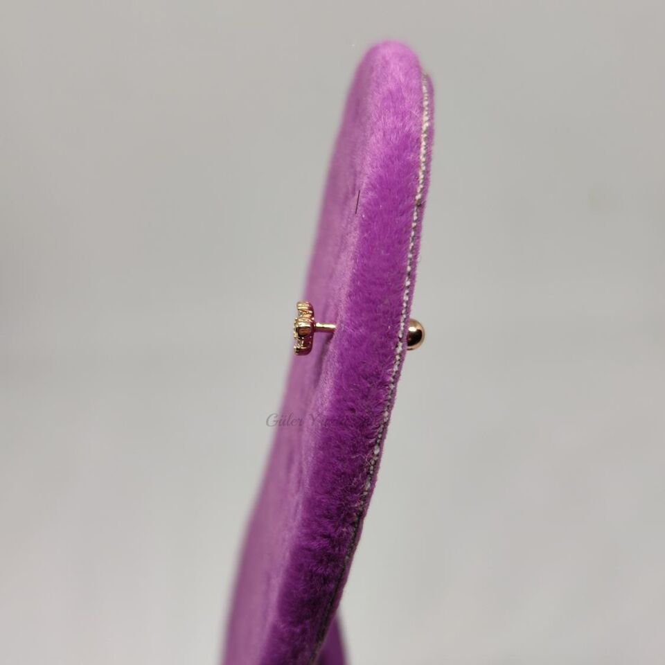 İTHAL ÇİÇEK GÜMÜŞ TRAGUS PIERCING