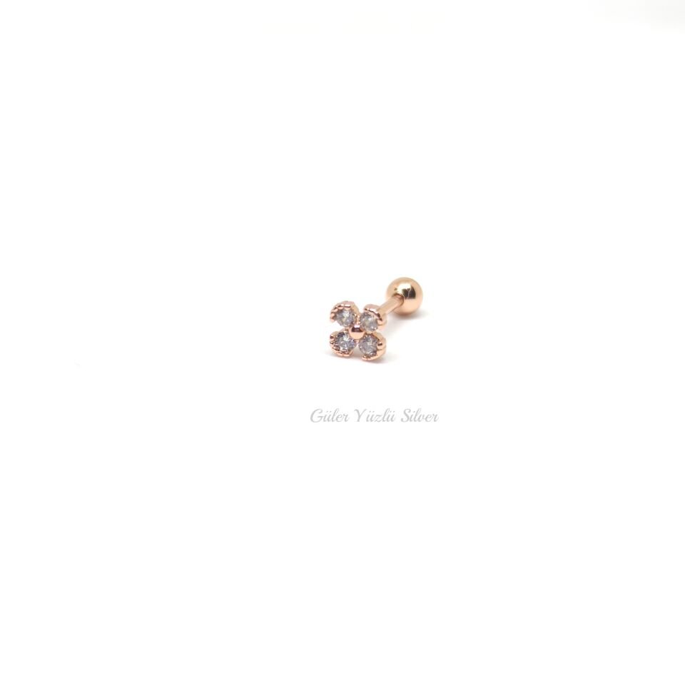 İTHAL ÇİÇEK GÜMÜŞ TRAGUS PIERCING