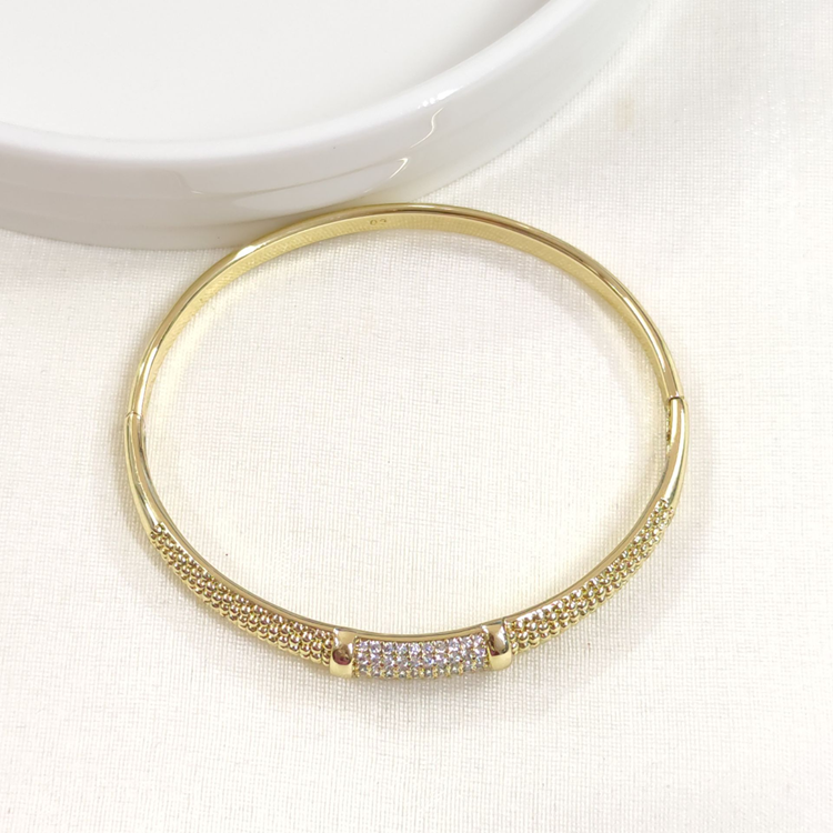 XUPING TAŞ DETAYLI ÇITIR BİLEZİK GOLD 6 CM