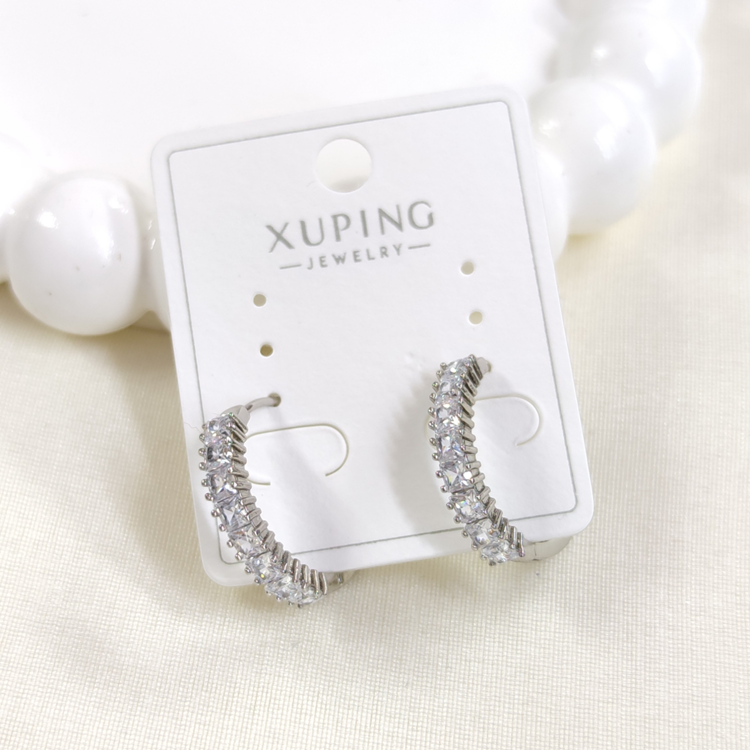 XUPING 20 MM BAGET SU YOLU HALKA KÜPE BEYAZ
