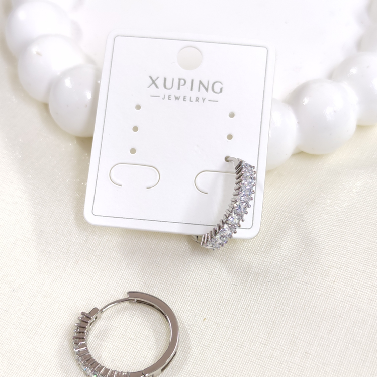 XUPING 20 MM BAGET SU YOLU HALKA KÜPE BEYAZ