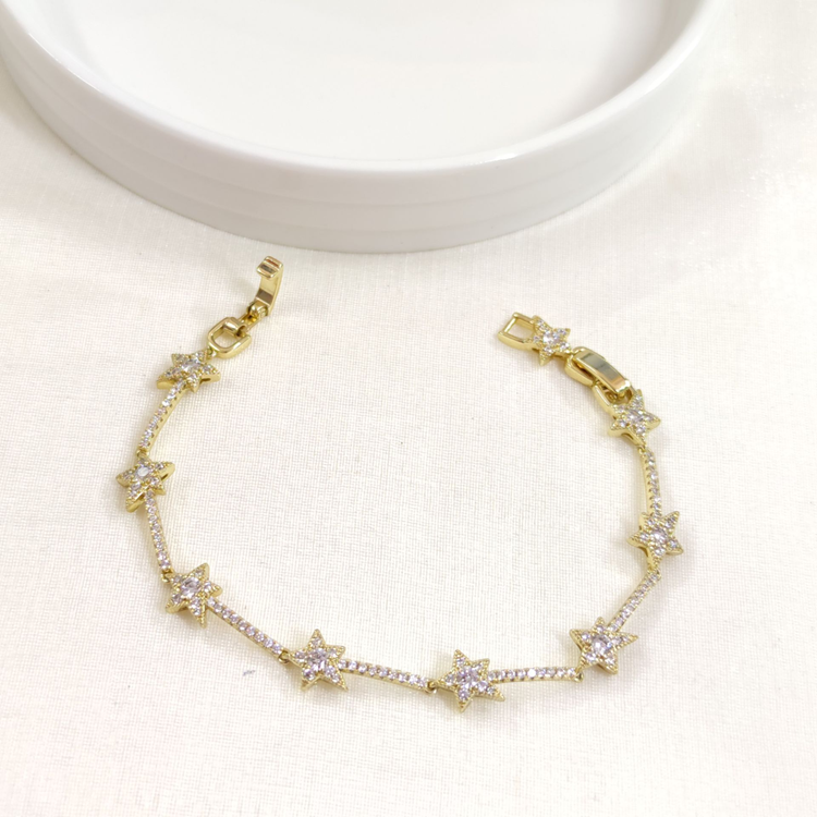 XUPING SU YOLU YILDIZ DETAY BİLEKLİK GOLD 17+2 CM