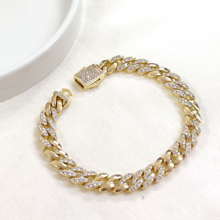 XUPING TOKALI TAŞLI 7 MM GURMET BİLEKLİK GOLD 20 CM