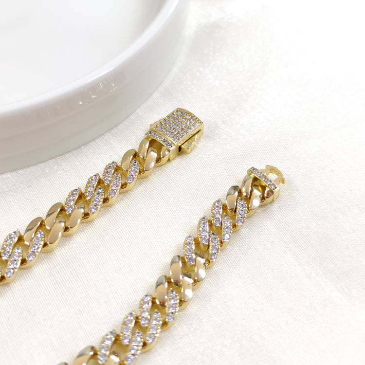 XUPING TOKALI TAŞLI 7 MM GURMET BİLEKLİK GOLD 20 CM