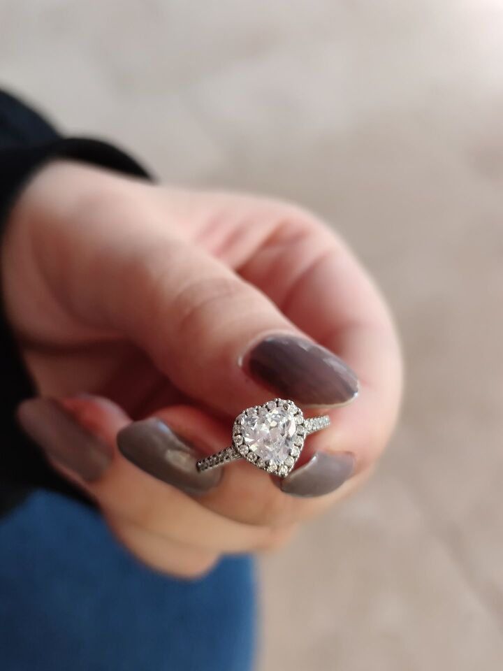 KALP ZİRKON TAŞLI TEK TAŞ GÜMÜŞ YÜZÜK G1682 RODYUM BEYAZ - 18