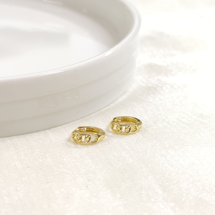 XUPING 8 MM ZİNCİR DETAY HALKA KÜPE GOLD