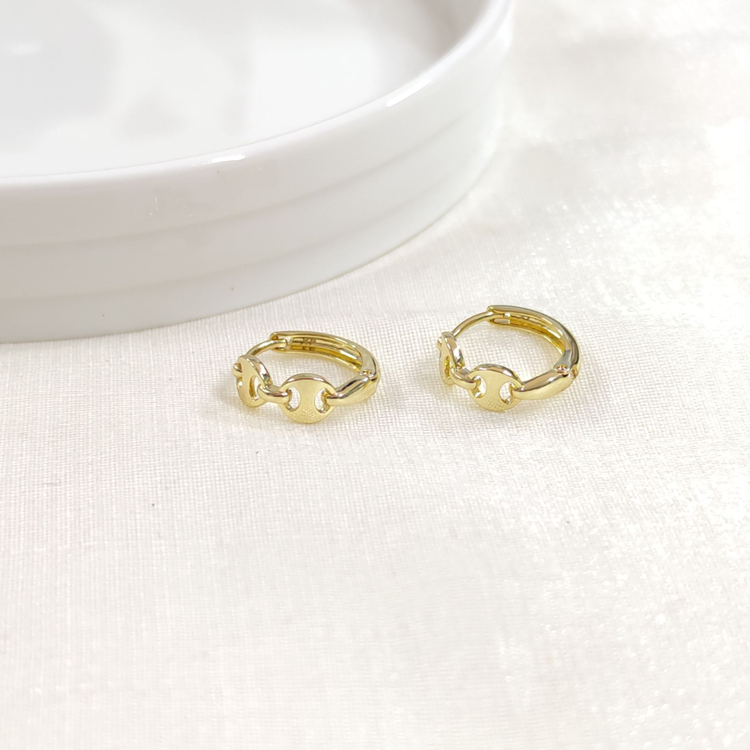 XUPING 12 MM GEMİCİ DETAY HALKA KÜPE GOLD